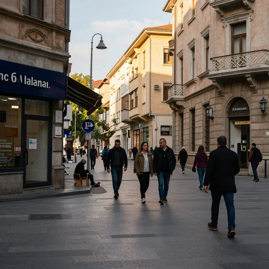 Ankara'da banka şubelerinin olduğu cadde
