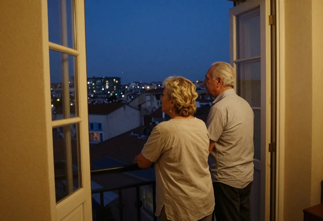 Evde birikimini gözden geçiren çift
