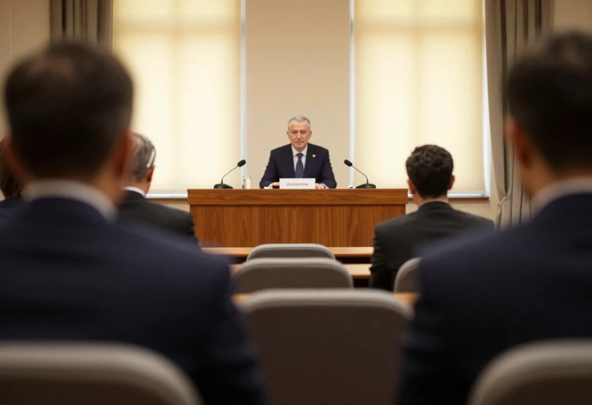 Ankara'da sakin bir basın toplantı salonu